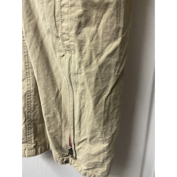 American Eagle Womens AE Flight Pants Size 8 Khaki Quick Dry belted Straight Leg - Picture 6 of 11